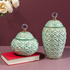 Modernity with a Twist Decorative Ceramic Vase And Showpiece - Pair